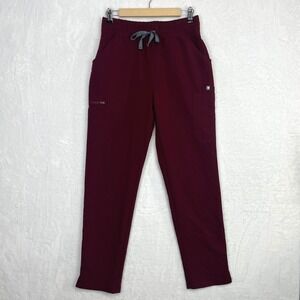 FIGS Scub Pants Yola High Waisted Women S Burgundy‎ NEW W20SW2031